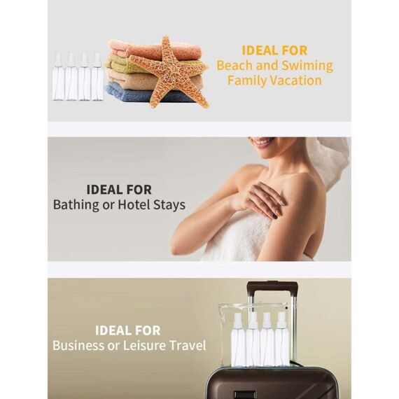 Hanyousheng Sprühflasche, Transparente Zerstäuber Flaschen, 4 X 100ml Plastik Feinen Nebel Sprühflasche, Tragbares Reiseflaschen Set mit 2 Trichter, für Parfüms, Öle und Festiger