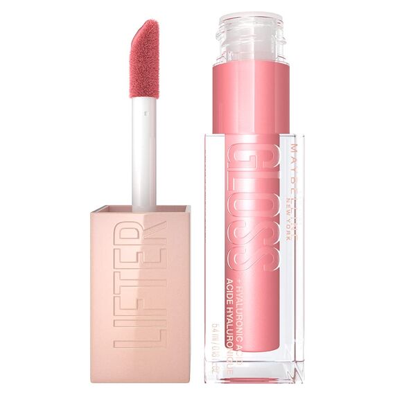 Maybelline New York Glänzender Lipgloss für voller wirkende Lippen, Feuchtigkeitsspendend, Mit Hyaluronsäure, Lifter Gloss, Farbe: Nr. 004 Silk (Rosa), 1 x 5,4 ml