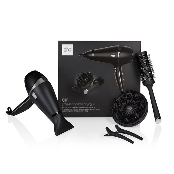 ghd air hair drying kit, professioneller Haartrockner mit Diffusor, Bürste, Clips und Aufbewahrungstasche