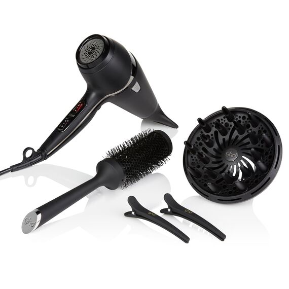 ghd air hair drying kit, professioneller Haartrockner mit Diffusor, Bürste, Clips und Aufbewahrungstasche