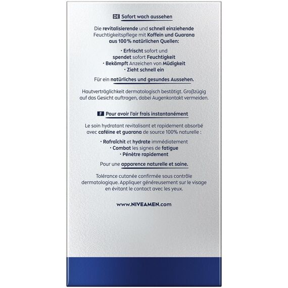 NIVEA MEN Active Energy Gesichtspflege Creme (50 ml), revitalisierende Gesichtscreme für Männer, schnell einziehende Feuchtigkeitscreme gegen Zeichen von Müdigkeit