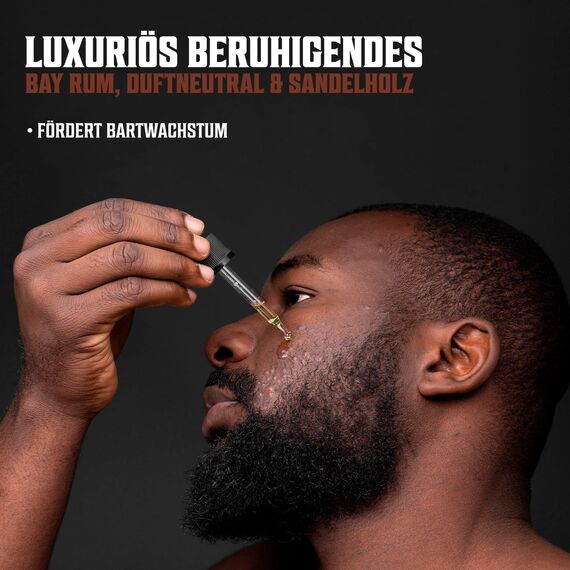 Viking Revolution - Bartöl - Macht Weich, Schützt und Stärkt - Aus Ganz Natürlichen Bay Rum, Unparfümiert & Sandelholz - Bartöl Herren - Geschenke Für Männer - Set 3 x 30 ml