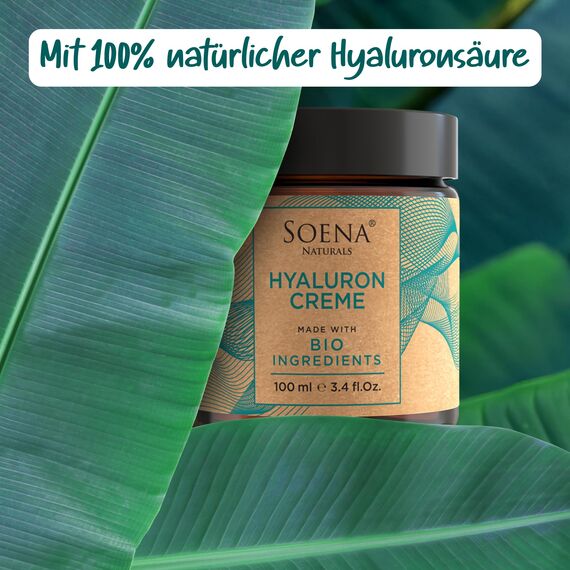 BIO HYALURON CREME +Q10 | Hyaluronsäure Hochdosiert | 4-Fach Anti-Falten -100ml | Tages- & Nachtcreme | Hyaluronsäure Creme - Feuchtigkeitscreme - Hyaluron Creme Gesicht | Anti Aging Gesichtscreme