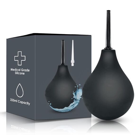 Po-Dusche & Intimdusche 225 ml – Sanfte hygienische Reinigung mit warmem Wasser – Mobile Intimpflege aus medizinischem Silikon, BPA-frei, für Frauen & Männer