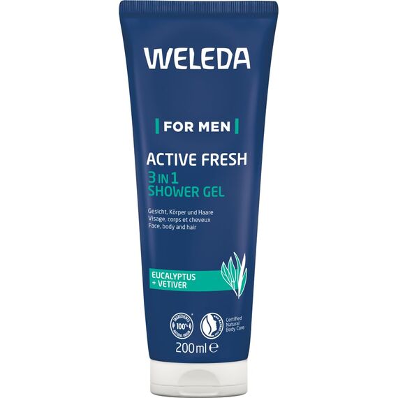 WELEDA For Men Active Fresh 3in1 Shower Gel 6 x 200 ml
