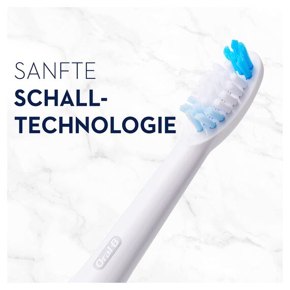 Oral-B Pulsonic Clean Aufsteckbürsten — ORIGINAL Zahnbürstenaufsatz für Oral-B Schallzahnbürste — Ersatzbürsten, Bürstenköpfe für Elektrische Zahnbürste für eine Gründliche Reinigung — Weiß, 2 Stück
