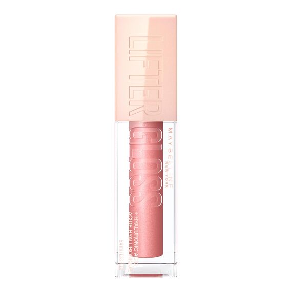 Maybelline New York Glänzender Lipgloss für voller wirkende Lippen, Feuchtigkeitsspendend, Mit Hyaluronsäure, Lifter Gloss, Farbe: Nr. 003 Moon (Rosa), 1 x 5,4 ml