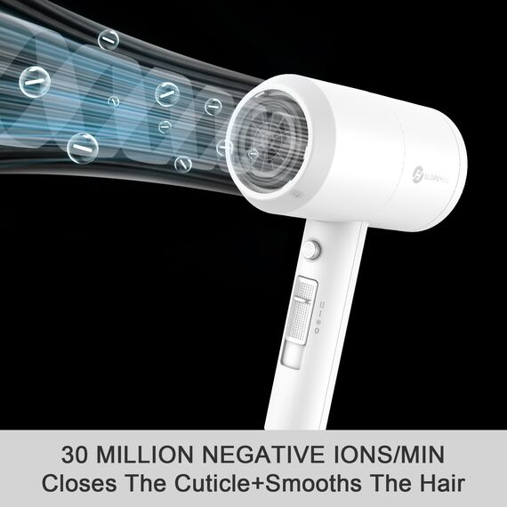 (OUTLET) Ionen Föhn AC Motor 1800W Haartrockner, slopehill Schnelltrocknen Hair Dryer, Haarfön mit Heiß-/Kalttaste, 3 Fön Concentrators and Diffuser, 3 Temperatureinstellungen, 2-Gang (weiß)