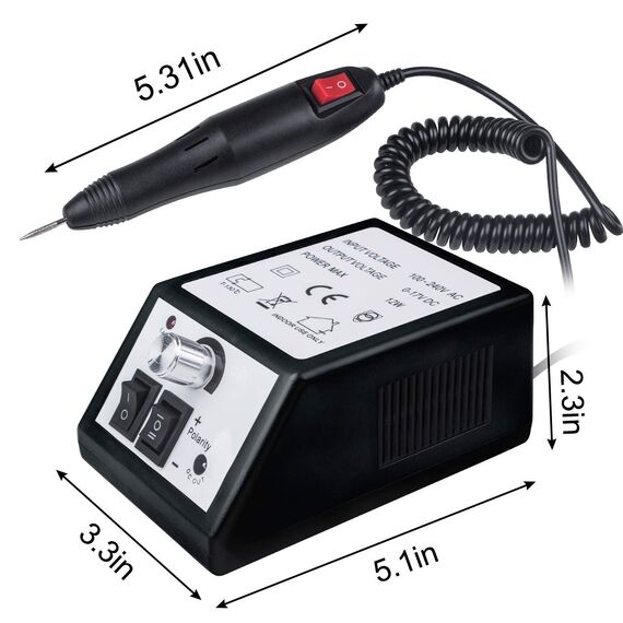 Nagelfräser Elektrische, Elektrische Nagelfeile Maniküre Set, Nagelfeile Elektrisch, 20000u/Min Einstellbarer Geschwindigkeit für Acrylnägel Gelnägel Kallus Entfernen