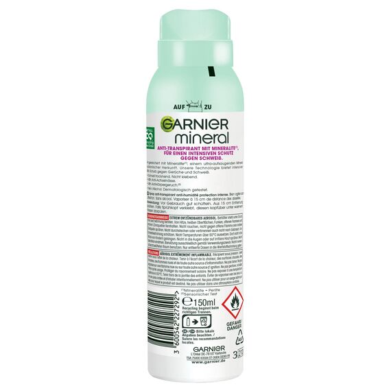 Garnier Deo-Spray, Anti-Transpirant, intensiver Schutz vor Körpergeruch & Achselnässe, bis zu 48 h Wirkung, Mineral UltraDry