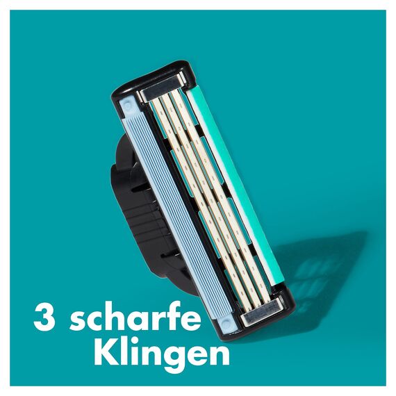 Gillette Mach3 Rasierklingen, 8 Ersatzklingen für Nassrasierer Herren mit 3-fach Klinge