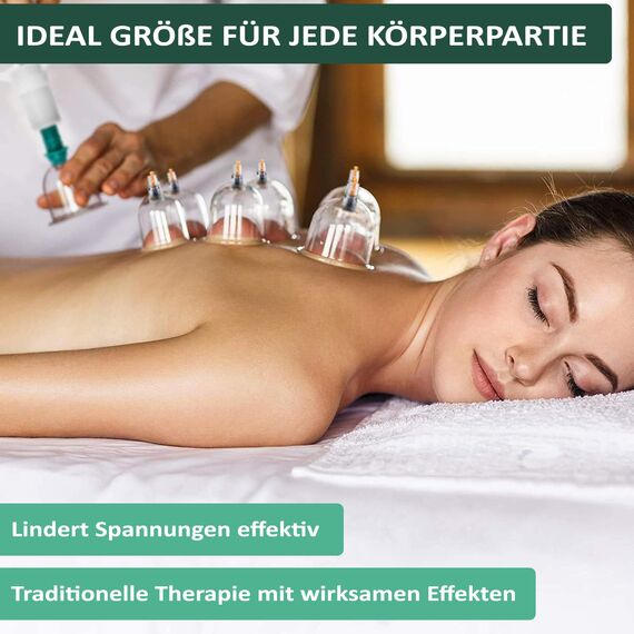 Uplife Schröpfgläser mit Vakuumpumpe - Schröpfset mit 24 Gläsern für Schröpfen & Cupping Therapie - Schröpfgerät & Massage Set Physiotherapie Zubehör - Cupping Set