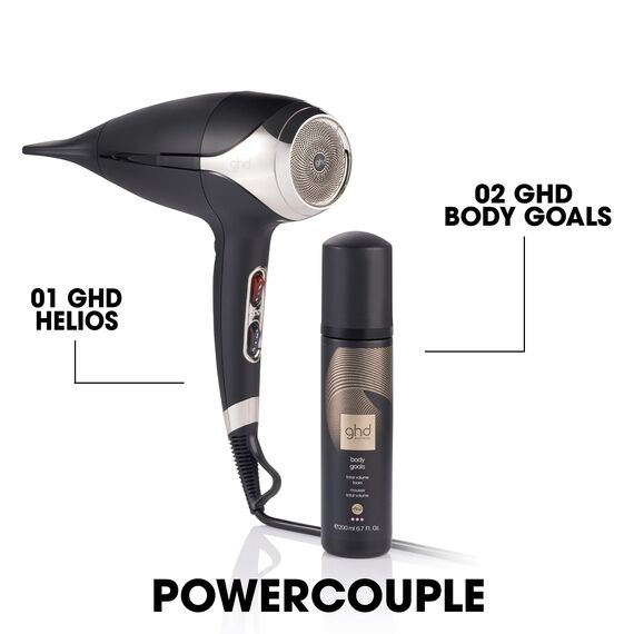 ghd helios Haartrockner, professioneller Haartrockner mit bürstenlosem Motor und Ionen Technologie, schwarz