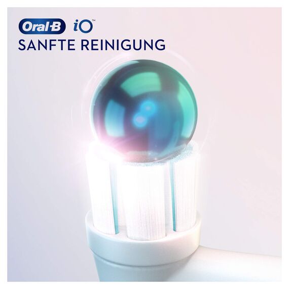 Oral-B iO Sanfte Reinigung Aufsteckbürsten für elektrische Zahnbürste, 2 Stück, sanfte Zahnreinigung, Zahnbürstenaufsatz für Oral-B Zahnbürsten