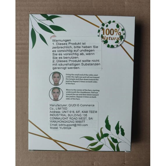 Bubuxy Jade Roller Massage Set, natürlicher Anti-Aging-Gesichtsroller bei Augenschwellungen, zur Hautstraffung, Verjüngung von Gesicht und Hals, natürlich grünes Massagegerät