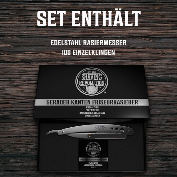 Viking Revolution Rasiermesser Herren - Professionelle Rasiermesser Mit Wechselklinge Für Männer +100 Klingen - Rasiermesser Set