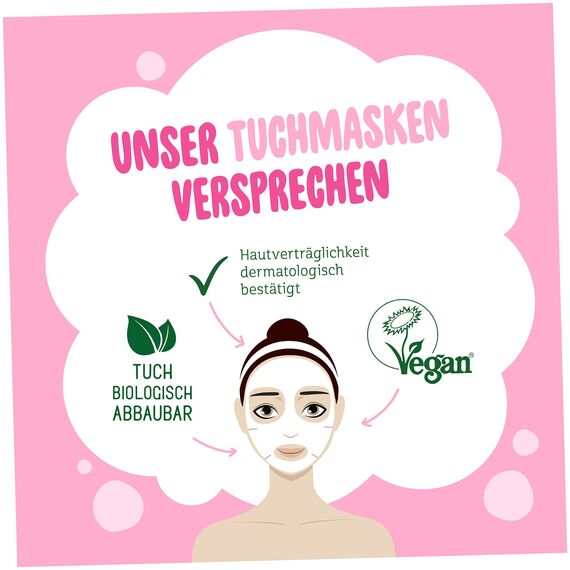 The Beauty Mask Company Oxygen Bubble Mask | 1 Sachet | Reinigungs-Tuchmaske mit Aktivkohle | Hautpflegeprodukt für jeden Hauttyp | vegane Tiefenreinigung