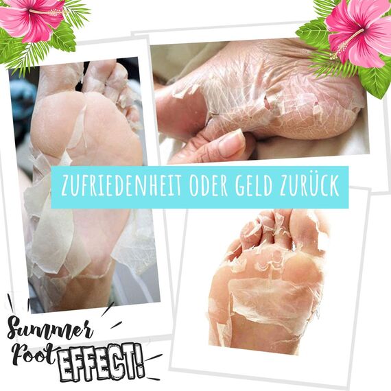 Summer Foot 2 Paar Premium Hornhaut-Socken - Hornhaut Fußmaske - Maske für weiche Füße - effektive Fußpflege - dermatologisch getestet