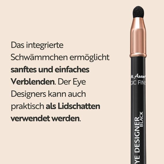 M. Asam MAGIC FINISH Eye Designer Black (0,28g) – Wasserfester Kajalstift Mit Drehmine, Präziser Eye Liner Für Ausdrucksstarke Augen & Langanhaltendes Eye Make-up