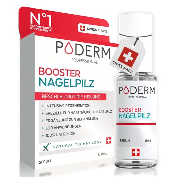 PODERM - BOOSTER GEGEN - Ergänzt die Behandlung von hartnäckigen - Halbiert die Behandlungszeit - Nicht einzeln anwenden - Swiss Made - PODERM