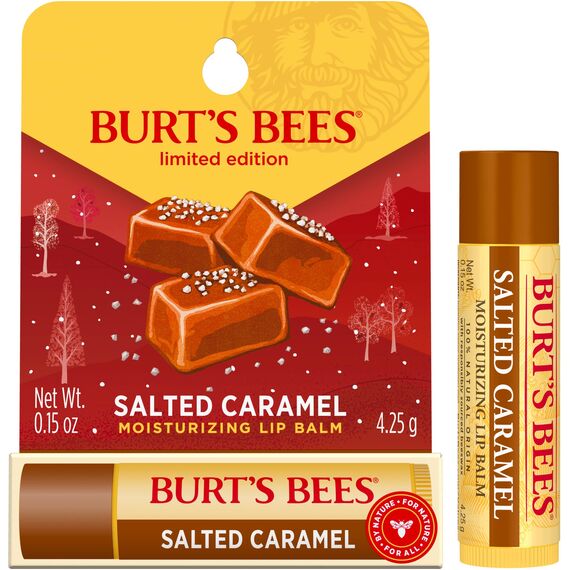 Burt's Bees Lippenbalsam | Feuchtigkeitsspendender Lippenbalsam mit der Geschmacksnote Salzkaramell, mit Bienenwachs und Vitamin E aus nachhaltigen Quellen | 100 % natürlichen Ursprungs | 4,25 g