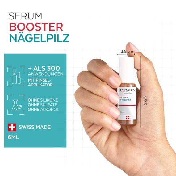 PODERM - BOOSTER GEGEN - Ergänzt die Behandlung von hartnäckigen - Halbiert die Behandlungszeit - Nicht einzeln anwenden - Swiss Made - PODERM