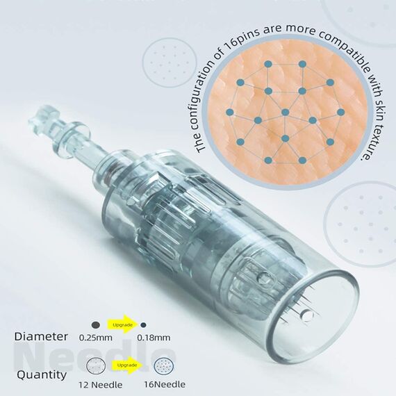 Dr.Pen Ultima M8 Microneedling Pen - Drahtloses Mikro-Needling pen elektrisch Derma Pen für Gesicht, Körper and Hautpflege, Microneedling Stift - mit 5 Stück 16-Pin-Kartuschen