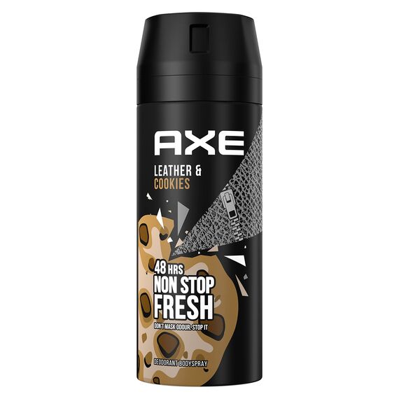 Axe Bodyspray Leather & Cookies Deodorant für Herren, 150 ml, 6 Stück