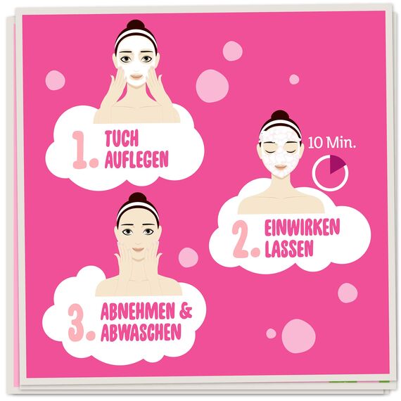 The Beauty Mask Company Crazy Cactus Bubble Mask | 1 Sachets | Reinigungs-Tuchmaske mit Kaktus-, Wasserlilienextrakt & Hyaluron | Hautpflege für jeden Hauttyp | vegan