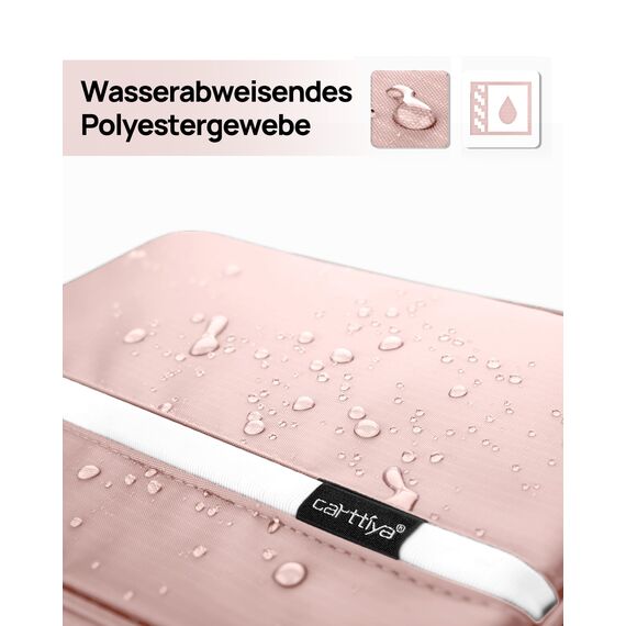 Carttiya Kulturbeutel zum Aufhängen, Kulturbeutel Herren Damen, Kosmetiktasche Groß Waschtasche Reise Waschbeutel Cosmetic Bag Makeup Tasche Kulturtaschen Toilettentasche mit Haken (Rosa)