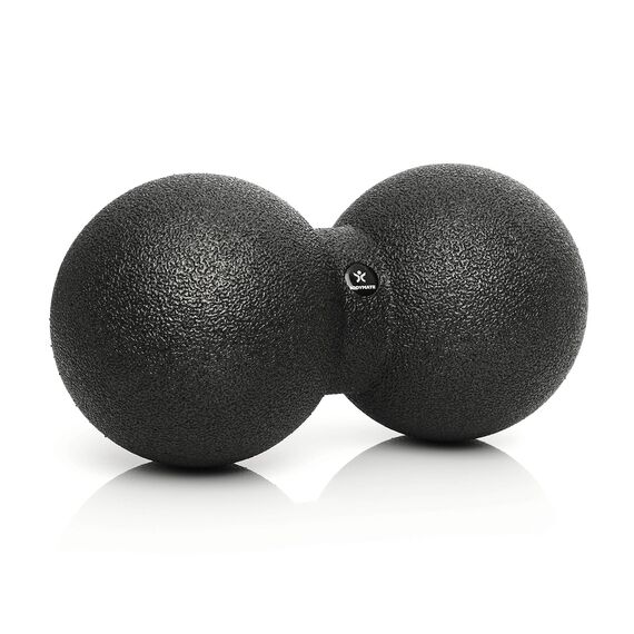 BODYMATE Großer Faszien-DUO-Ball Schwarz, Selbstmassage-Ball für Faszientraining, Durchmesser 12cm Länge 24cm
