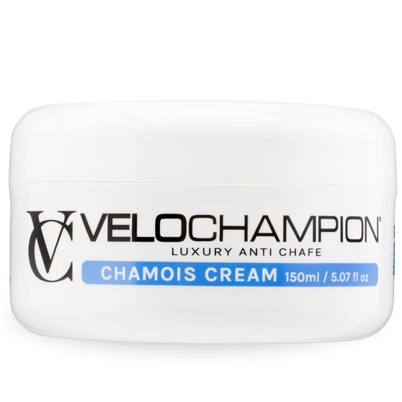 VeloChampion Luxus-Chamois Creme für Radfahrer, Läufer und Sportler | Vegane, kühlende, feuchtigkeitsspendende Anti-Scheuer-Creme | Reduziert Reibung und Scheuern | Geeignet für Männer und Frauen