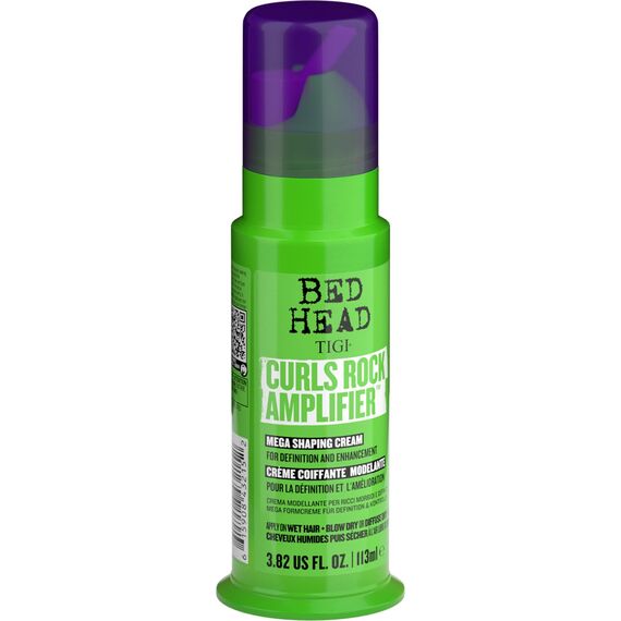 Bed Head by TIGI, Curls Rock Amplifier Lockencreme, Anti-Frizz-Haarprodukt für wunderschön definierte Locken, Für lockiges und gewelltes Haar, 113 ml