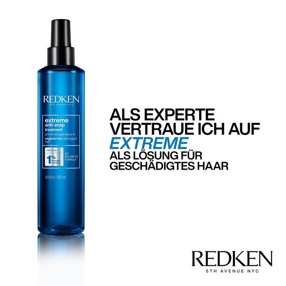 Redken Haarpflege-Spray für alle Arten von Haarschäden, Repariert und regeneriert, Anti Haarbruch und Hitzeschutz, Extreme Anti-Snap, 1 x 250 ml