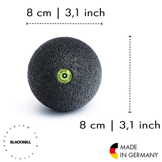 BLACKROLL® BALL Set, Massagebälle für die Selbstmassage, Fitness-Massagegeräte für effektives Training, BLACKROLL® Set: BALL 08 und BALL 12, Made in Germany, Schwarz