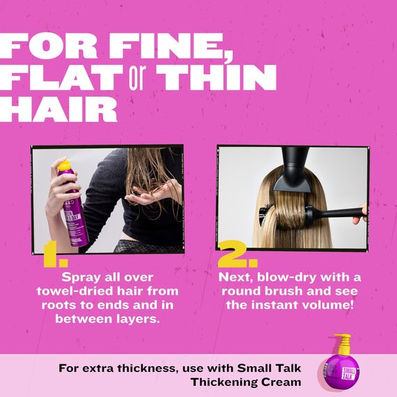 Bettkopf von TIGI | Queen For a Day verdichtendes Haar-Volumenspray | Professionelle volumengebende Haarprodukte | Ideal für feines, plattes und dünnes Haar | 311 ml, Verpackung kann variieren