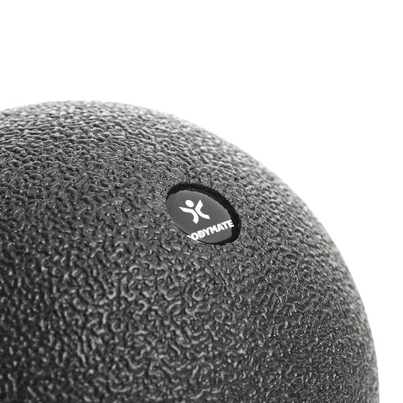 BODYMATE Großer Faszien-Ball Durchmesser 12cm Schwarz, Selbstmassage-Ball für Faszientraining Massagebälle Fuß-Rücken-Arm-Massage Triggerball
