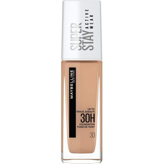 Maybelline New-York – Flüssiger Teint, langanhaltend, ohne Übertragung, hohe Deckkraft – Superstay Active Wear 30h – Farbton Sand (30) – Inhalt: 30 ml