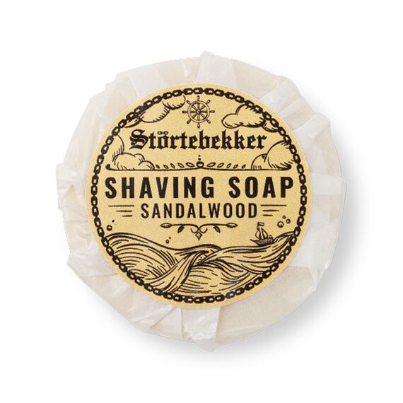 Störtebekker® Premium Rasierseife Sandelholz 70g - Handgefertigte Seife für ergiebigen Rasierschaum - Perfekt für die Rasur mit Rasierhobel & Rasiermesser - Vegane Rasierseife Damen & Herren