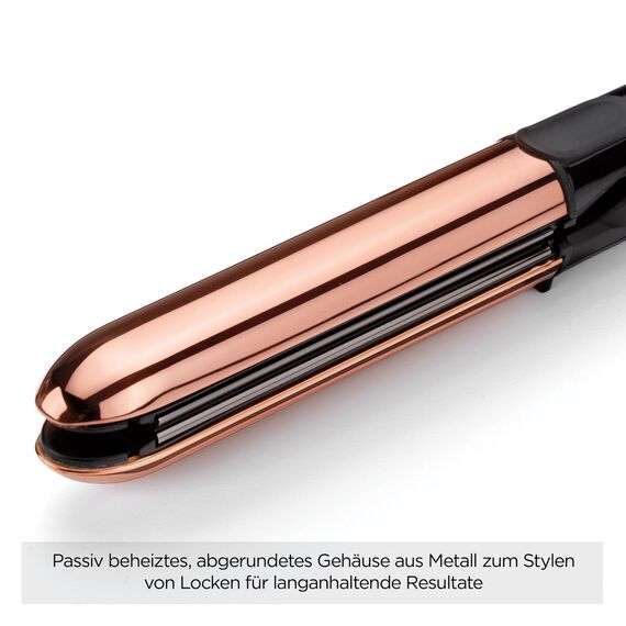 BaByliss Straight And Curl Brilliance Glätteisen – Titanplatten, Anti-Frizz Ionen-Technologie, schnelles Aufheizen in 15 Sekunden, Locken und Glätten, 5 Temperaturstufen bis 235°C, ST482E