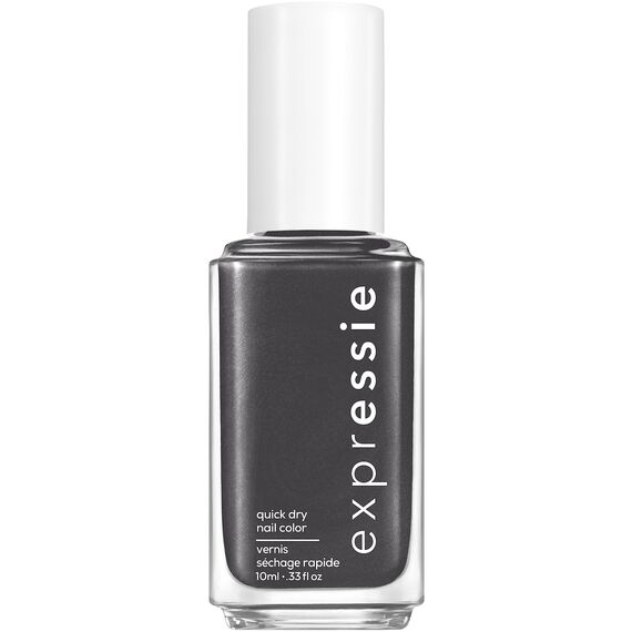 Essie Schnelltrocknender Nagellack „expressie“, Nr. 365 what the tech?, Grau, Vegane Formel, 10 ml