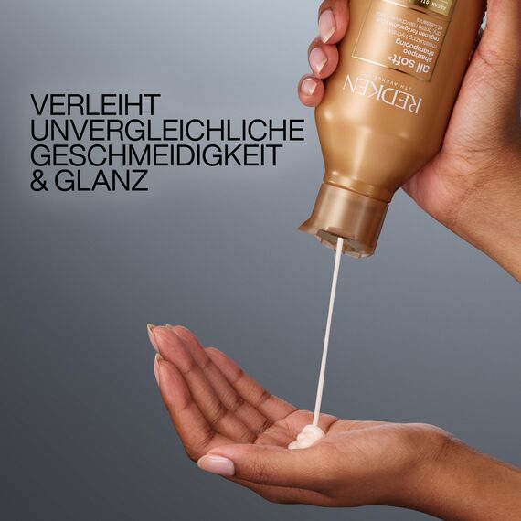 Redken Haarshampoo für trockenes und brüchiges Haar, Belebt und hydratisiert, Mit Omega-6 und Argan-Öl, All Soft Shampoo, 1 x 300 ml