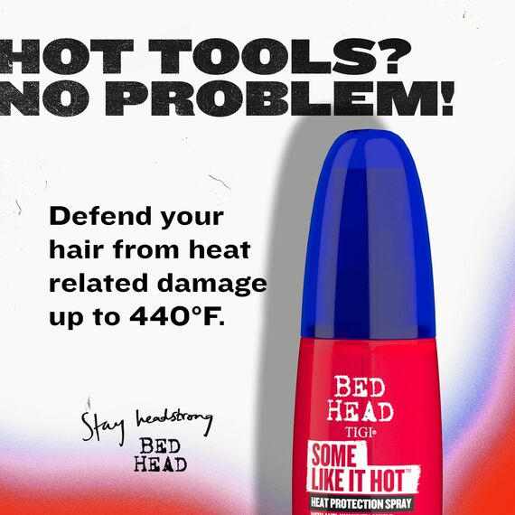 Bed Head by TIGI | Some Like It Hot Hitzeschutzspray | Anti-Frizz Haarpflege-Produkt zum Glätten, Locken und Trocknen | Für alle Haartypen | 100 ml