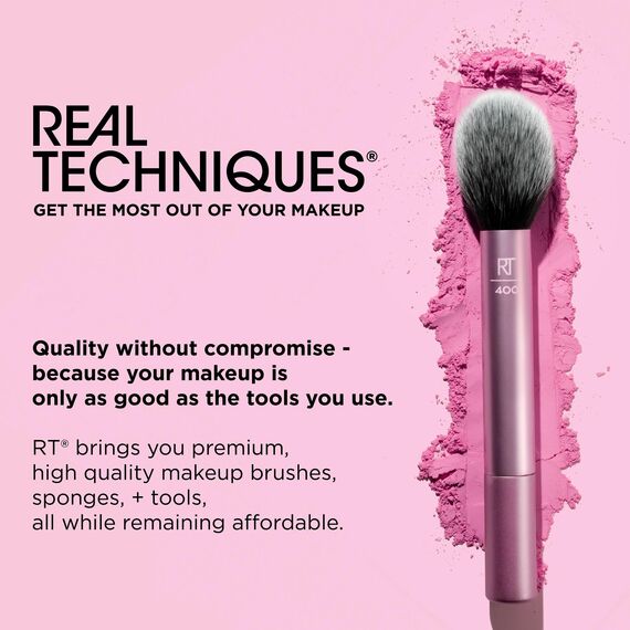 Real Techniques Brightening Concealer Make-up-Pinsel, Kitten Paw Brush passt unter die Augen, kaschiert dunkle Ringe, Augencreme, Primer und Aufheller,tierversuchsfrei, 1 Stück