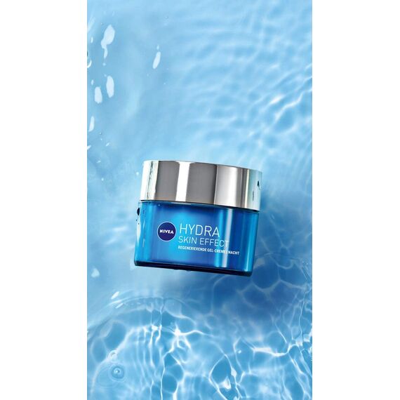 NIVEA Hydra Skin Effect Regenerierende Gel-Creme (50 ml), Nachtpflege für geschmeidige Haut über Nacht, leichte Nachtcreme mit purem Hyaluron [HA] für 72h Feuchtigkeit