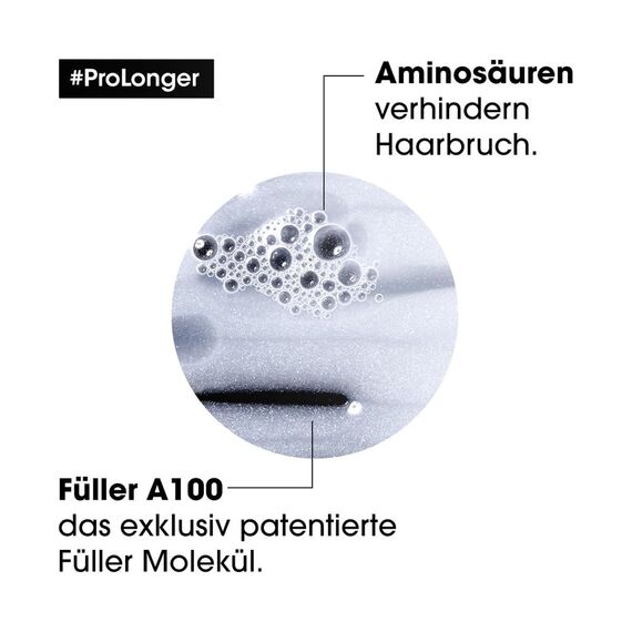 L'Oréal Professionnel Stärkendes Haarshampoo für langes und dünnes Haar, Mit Filler A-100 & Aminosäuren, Serie Expert, Pro Longer Shampoo, 300 ml
