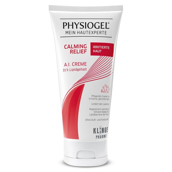 PHYSIOGEL Calming Relief A.I. Creme 50 ml - beruhigende Hautcreme für empfindliche Haut - regenerierende Körpercreme bei Juckreiz und Reizungen der Haut