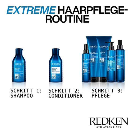 Redken | Intensiv-Haarmaske für alle Arten von Haarschäden, Repariert und regeneriert, Anti Haarbruch, Extreme Strength Builder Plus Mask, 1 x 250 ml