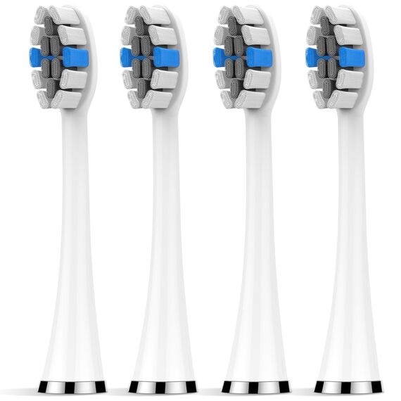 Lächen Ersatzbürstenkopf, Standard Aufsteckbürsten Passend für alle elektrischen Zahnbürsten von Lächen, S131 Weiß, 4 Stück