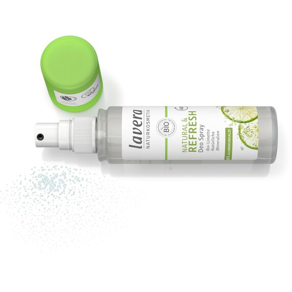 lavera Deo Spray NATURAL REFRESH - unisex Deo mit Bio-Limette & natürlichen Mineralien - 48h zuverlässiger Schutz - ohne Aluminium- frisches Hautgefühl - vegan - Naturkosmetik - Bio (1 x 75 ml)
